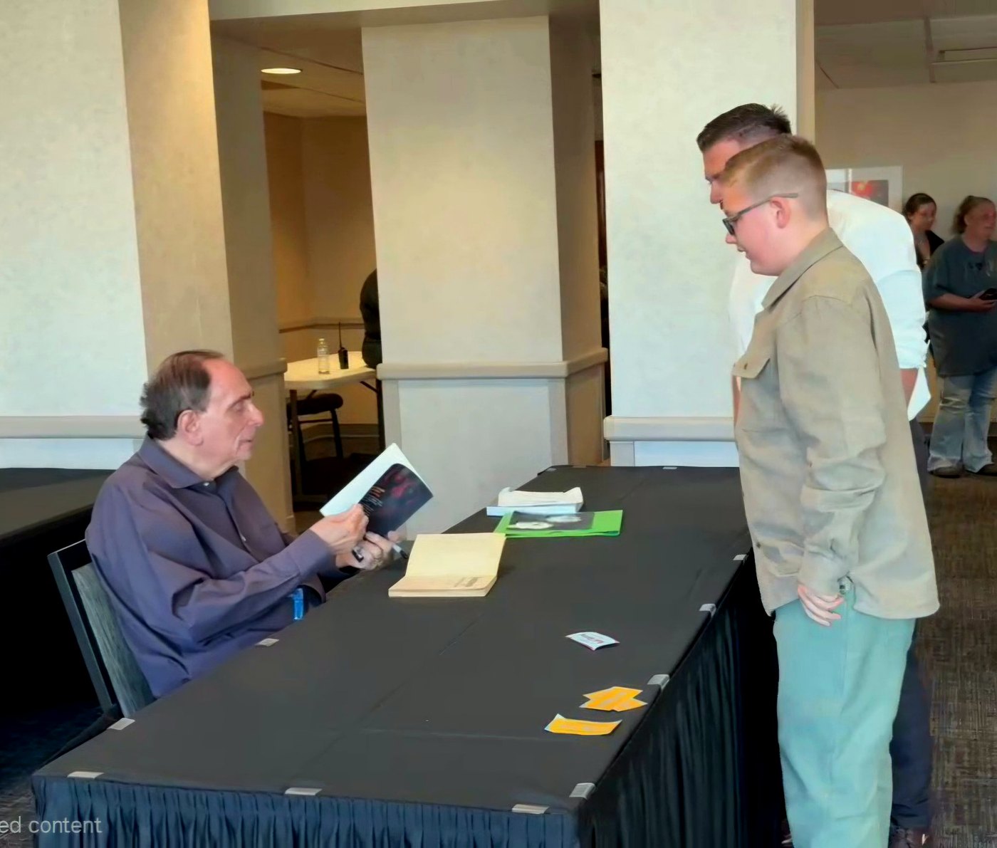 Tayden Franklin meeting R.L. Stine at the West Virginia Book Festival